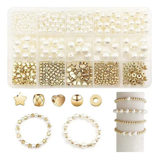 Kit De Cuentas, Joyas Diy De Pulseras Y Bolsa De Materiales. Kit De Cuentas, Joyas Diy De Pulseras Y Bolsa De Materiales.
