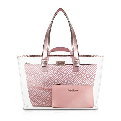 Bolsa Transparente Com 3 Peças Diamantes Jacki Design Bolsa Transparente Com 3 Peças Diamantes Jacki Design