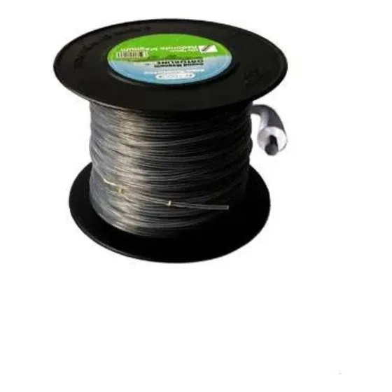Hilo Alma De Acero 3mm 166mts Redondo Para Desbrozadora V&d