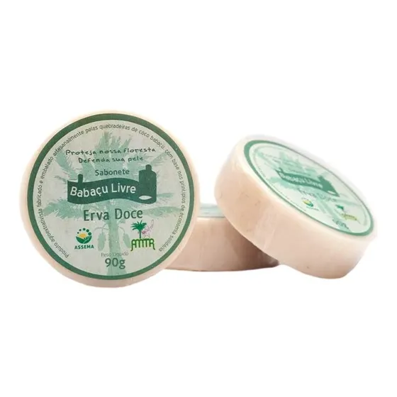 Kit Sabonete De Coco Babaçu - 90g (erva Doce)