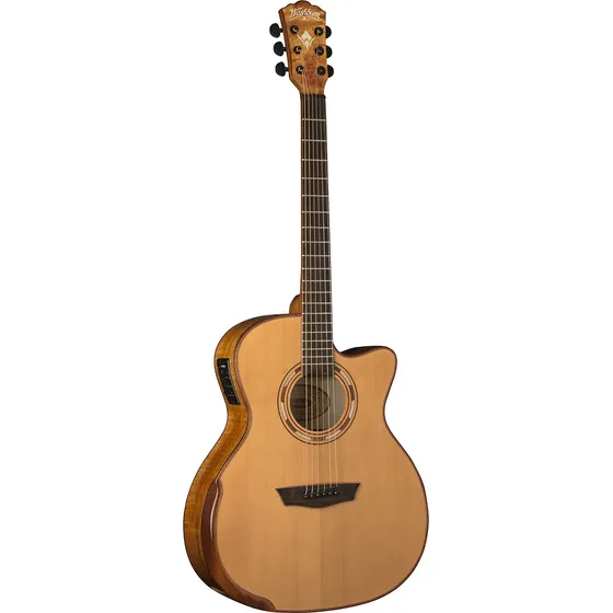 Washburn 6 Cuerda Guitarra Acustica-electrica Natural