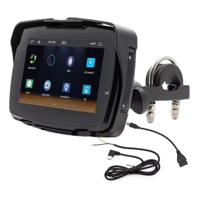 Navegador Para Moto Pantalla Táctil Android Apple Play Gps