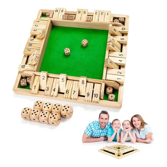 Juego De Dados Shut The Box Para Niños Adultos Juego De Mesa