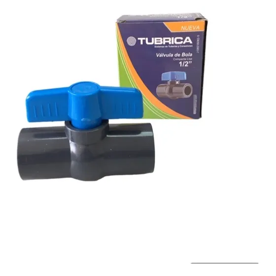 Llave O Valvula Pvc Compacta Lisa 1/2 Pulgada Tubrica