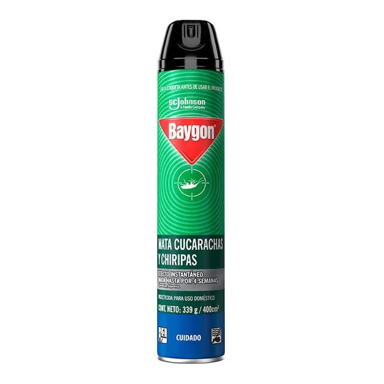 Insecticida Baygon Aerosol Mata Cucarachas 400 Ml