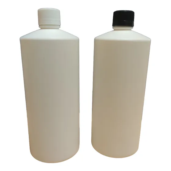 Envases Plástico De Litro Tipo Alcohol Blanco Tapa Rosca