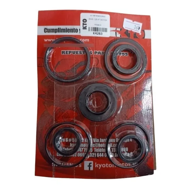 Kit Retenes Empaques Aceite Kto Yamaha Bws125 4t X 8 Piezas