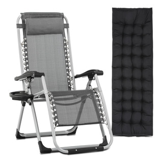 Sillón Reclinable Plegable Para Patio Con Cojín Extraíble Sillón Reclinable Plegable Para Patio Con Cojín Extraíble