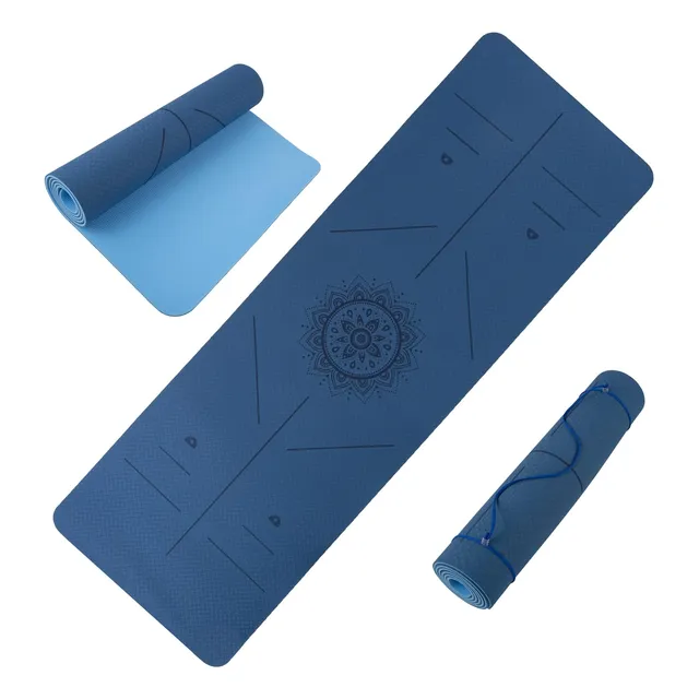 Esterilla De Yoga Con Marcas De Alineación: Esterilla De Eje