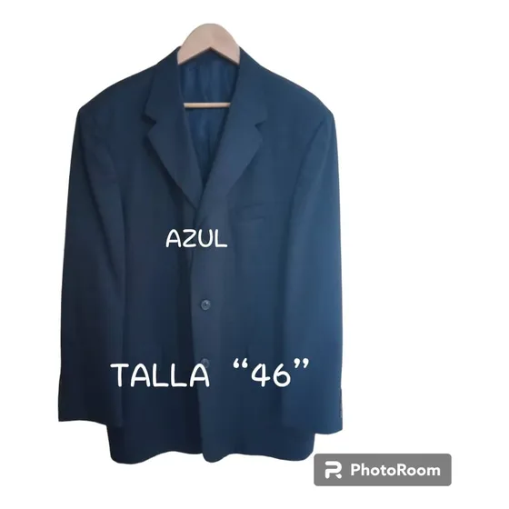 Saco Paltó Caballero Azul Talla 46 (1xl) Como Nuevo