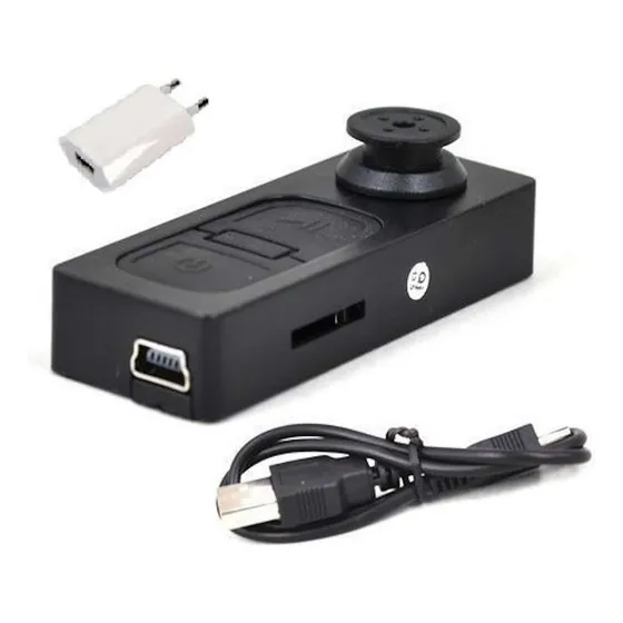 Mini Camara Espia Tipo Boton Graba Video / Hogardirecto
