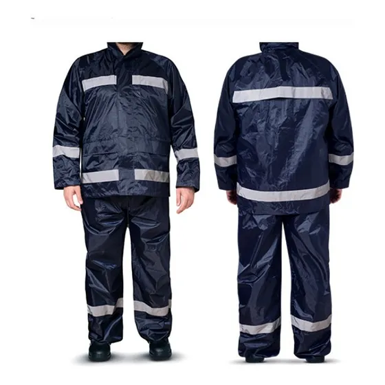 Equipo Lluvia Pvc/poliester Azul Reforzado C/reflectivo