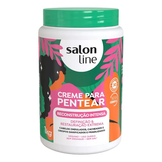 Creme De Pentear Cabelo Reconstrução Intensa Salon Line 1kg