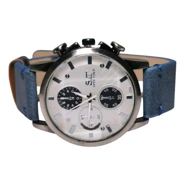 Reloj De Hombre Modelo Cronógrafo 42mm, Azul