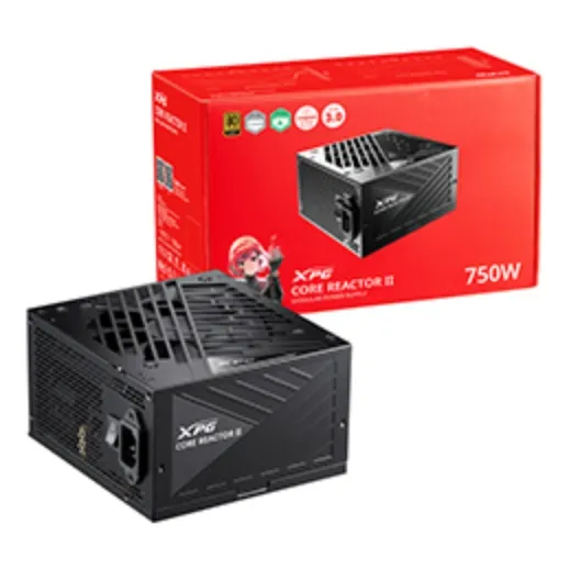 Fonte de alimentação modular Xpg Pc 750w Core Reactor Ii 80 Plus Gold Atx CoreactorII750g-BKCUS