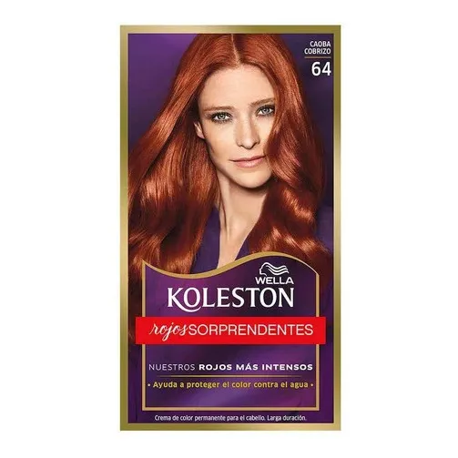 Tinte Wella Koleston Coloración en crema tono 64 caoba cobrizo para cabello