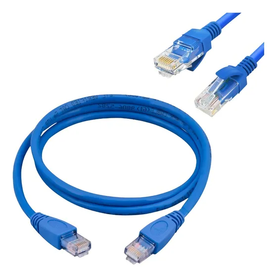 Cabo De Rede Rj45 Cabo Internet Crossover Blindado 2 Metros