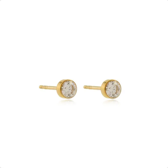 Brinco De Titânio Dourado