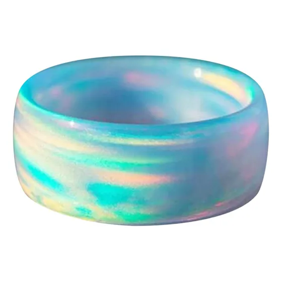 Aoyuexi Anillo Acrilico Nube Azul Grueso Colorido Niña Mujer