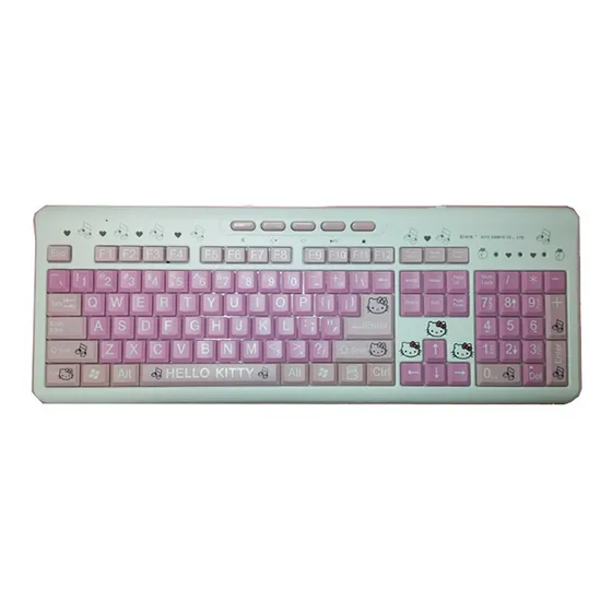 Teclado Hello Kitty Computadora Laptop Pc Usb  Niña Regalo