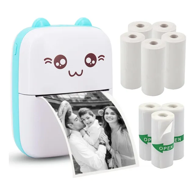 Mini Impresora Térmica Blanco Y Negro Usb 200dpi 57mm