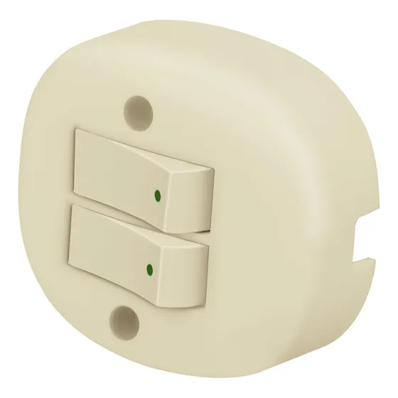 Apagador Sobreponer Duplex Interruptor Placa 2 Modulos