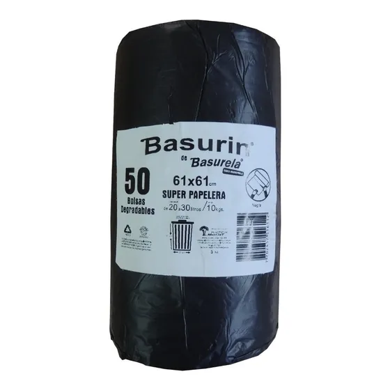 50 Bolsas De Basura Mediana  61*61 Cm