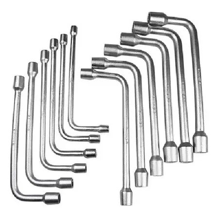 Jogo Chave Biela L Aço Carbono 14pçs Sextavado 6-19mm Ima Prateado