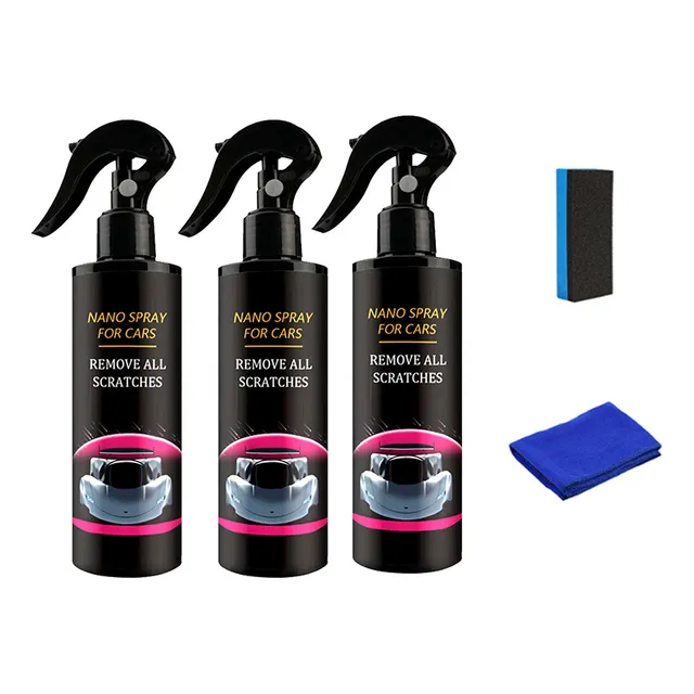 3x Reparación De Rayones En Automóviles Nano Spray De Regalo