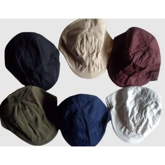 Gorras Boinas Tipo Ingles Para Niños En Tela Drill Unicolor 