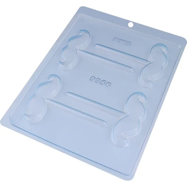 6 Moldes P/ Chocolate Bwb Cod 9356 Chupeta Bigote Handlebar