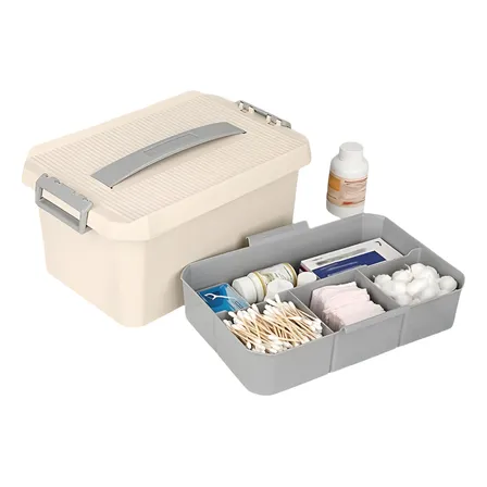 Caja Organizadora De Medicamentos Con Compartimientos Beige