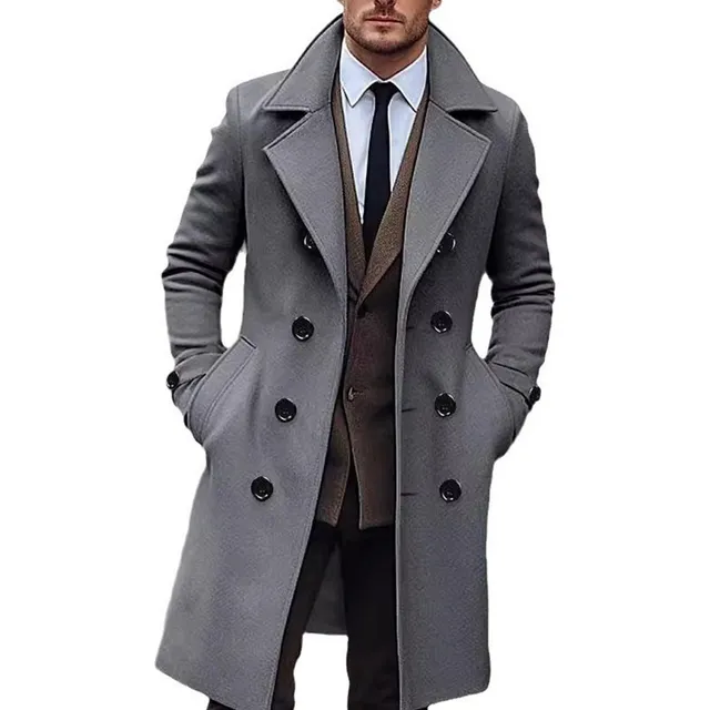 Gabardina De Negocios Abrigo Para Hombre , Chamarra Larga