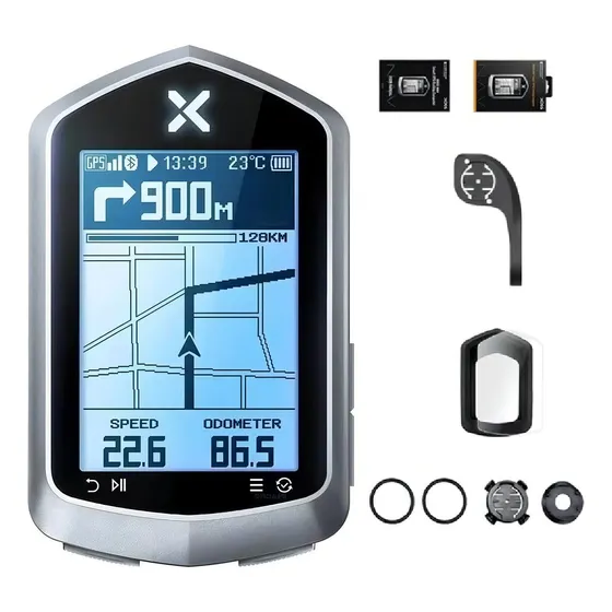 Ciclocomputador Xoss Nav Plus Gps Strava Bt 5.0 Ant+ 33hrs Cor Prateado