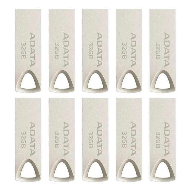 Kit 100 Memoria Usb 32gb Adata 2.0 Plateado Auv210-32g-rgd