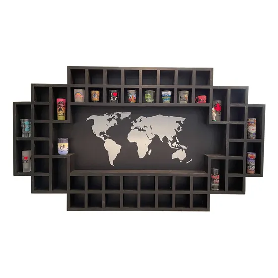 Estante Cristal 52 Ranura Para Mapa Mundo
