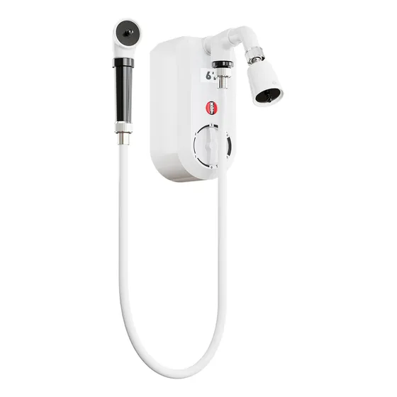 Ducha Elétrica KDT 6T 8800W 220V 6 temperaturas Chuveirinho Mangueira Desviador Super Jato Silenciosa Chuveiro Branca
