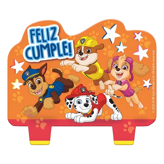 Vela De Paw Patrol Para Cumpleaños