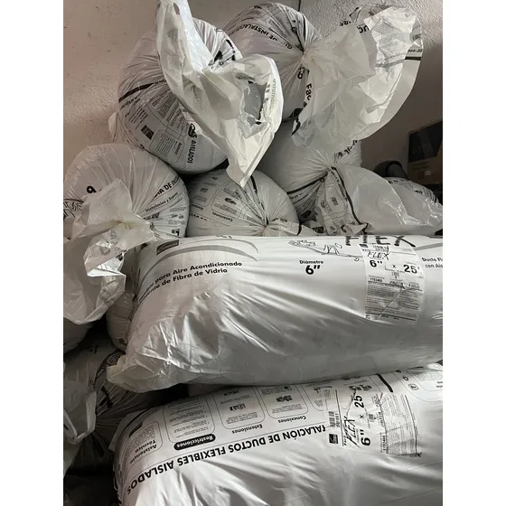 Manguera Ducto Flexible De 6 Aislamiento Fibra De Vidrio
