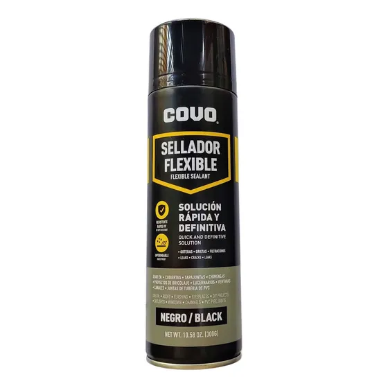 Spray Sellador Flexible Impermeabilizante Negro Covo