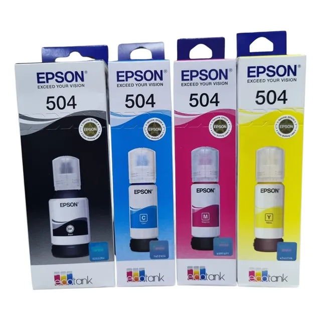Kit 4 Tintas 504 Originales Para Eps L4150 L4160 L6161 L6171