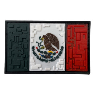 Parche Bandera México Pvc Con Velcro Parche Bandera México Pvc Con Velcro
