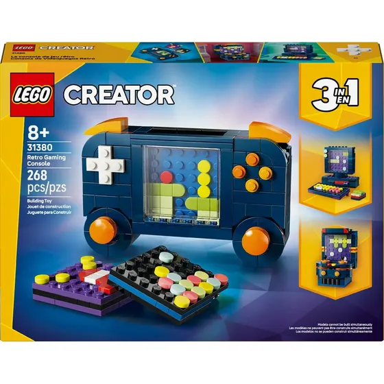 Consola De Retro 3 En 1 31380 Creator Videojuegos 268 Piezas Lego