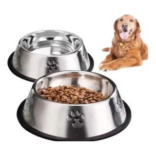 Pack 2 Platos Para Mascota Comedero Grande 64oz Agua Comida Pack 2 Platos Para Mascota Comedero Grande 64oz Agua Comida