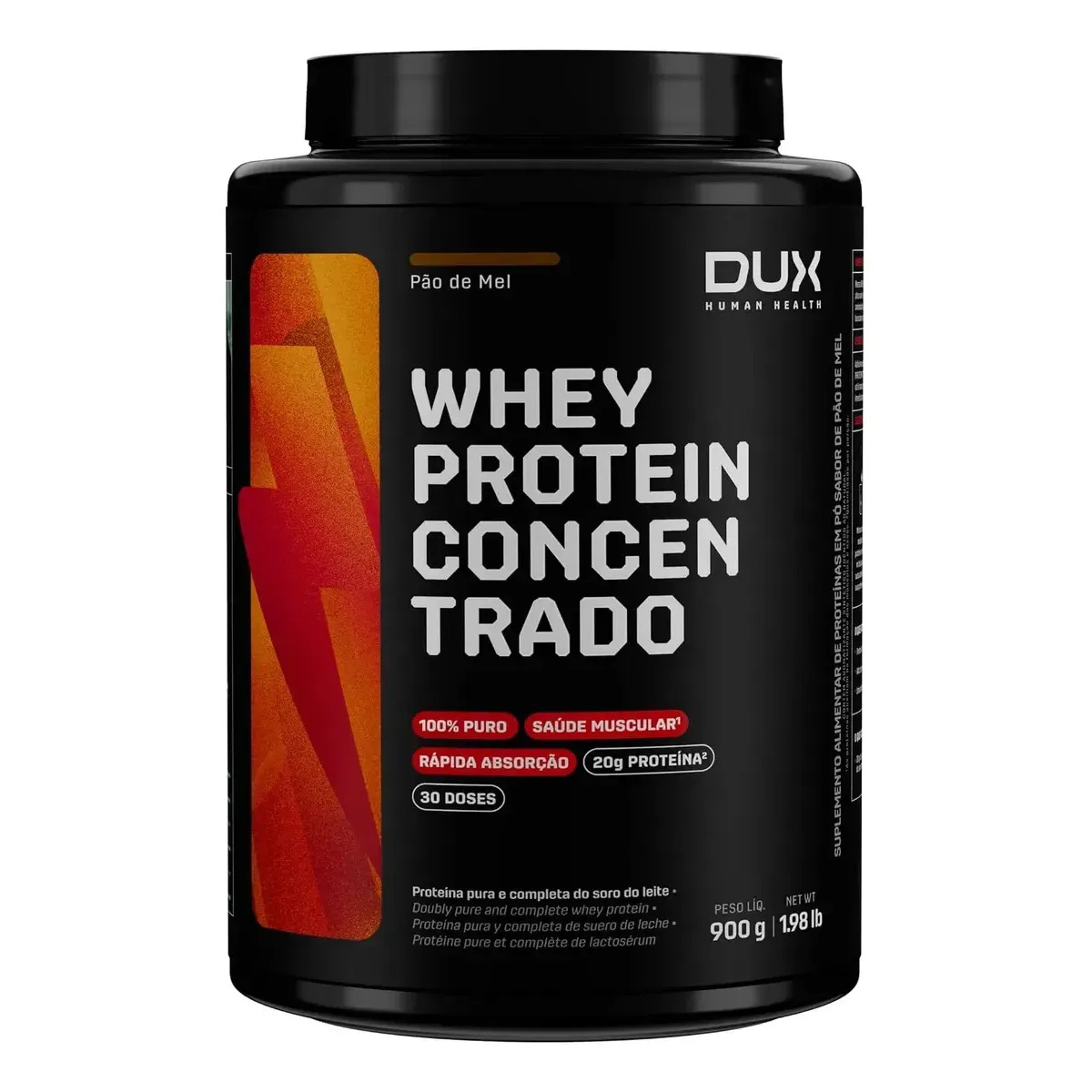 Whey Protein Concentrado Dux Company pão de mel 900g