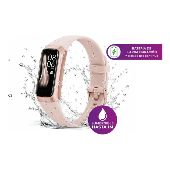 Smartband Carrello C60 Pantalla AMOLED 1.1" Rosa Monitoreo Cardíaco IP67