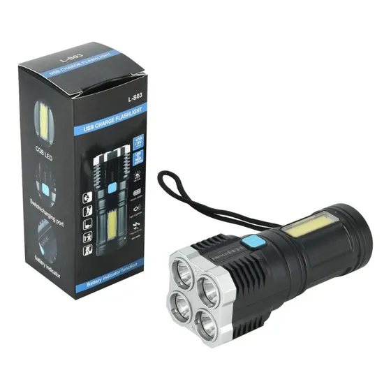 Linterna Led De Bolsillo Recargable Potente Usb Tactico   