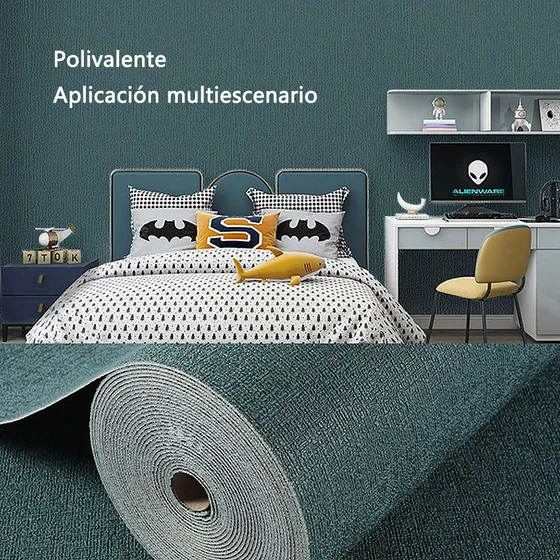 Papel Tapiz Autoadhesivo 3d De Lino, 2.5mm Grueso, 6m X 50cm