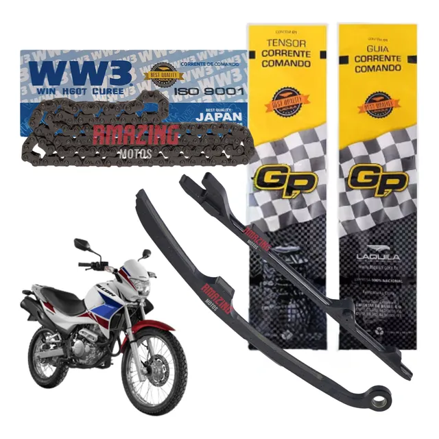 Corrente Comando Nx 400 Falcon Kit Corrente + Tensor + Guia