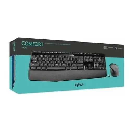 Teclado Y Mouse Logitech Mk345 - Wireless Color del mouse Negro Color del teclado Negro | Cuotas sin interés